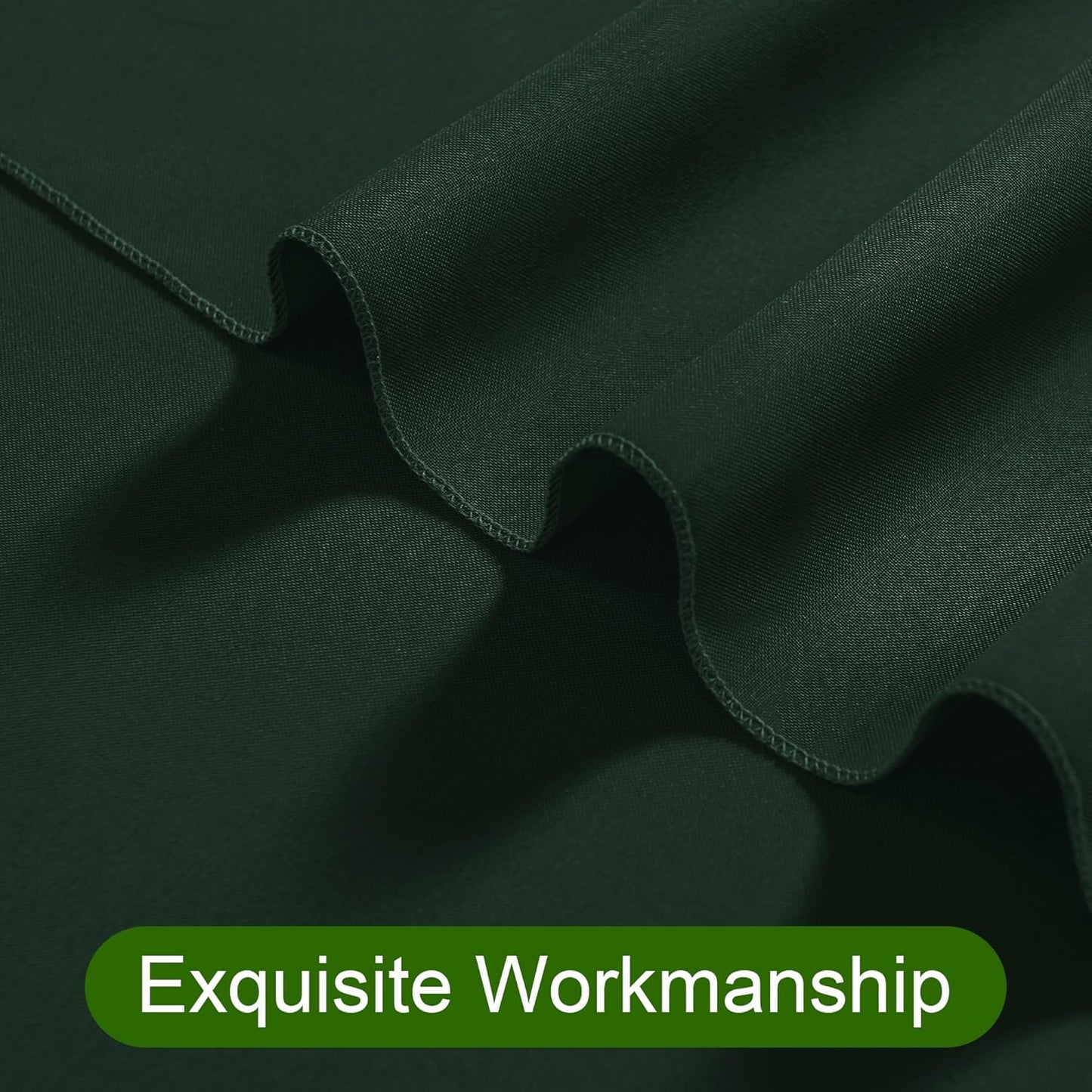 DWCN 10x10 FT Backdrop Curtains for Parties, Photography Backdrop Drapes with Rod Pockets for Wedding Decorations Stage Birthday Family Gatherings, 2 Panels 5ft x 10ft, Hunter Green