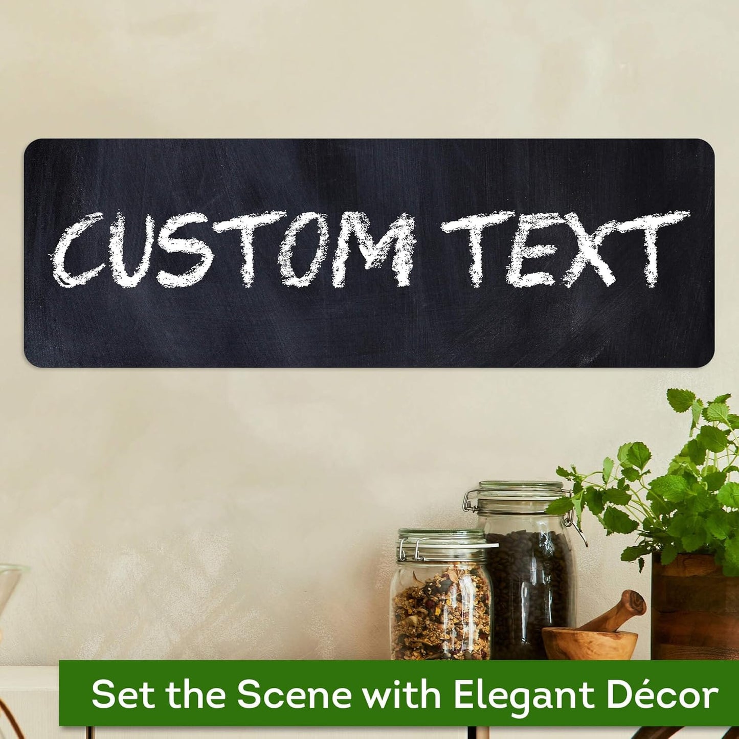 Custom Sign, Custom Street Sign, 11 Font Colors, 13 Font Styles, 4 Hole Options, 22 Sizes, 6x18 Inches, Rust Free DiBound, Fade Resistant, Made in USA by My Sign Center (Chalkboard Black)