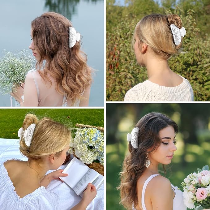 Bride Hair Claw Clip – Bride to Be Gifts, Bachelorette Party Accessories, Bridal Shower Gifts for Wedding
