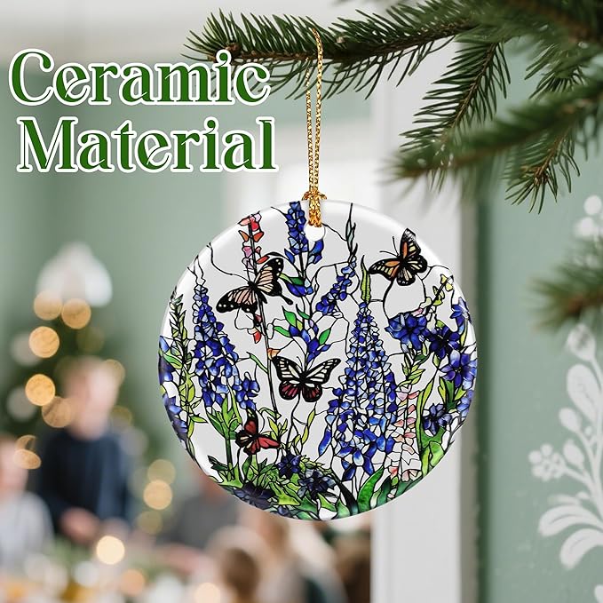 Lavender Monarch Butterfly Ornament – Christmas Ornament, Christmas Tree Decor, & Perfect Holiday Decor | Butterfly Lover Gift, Gifts for Women and Friend