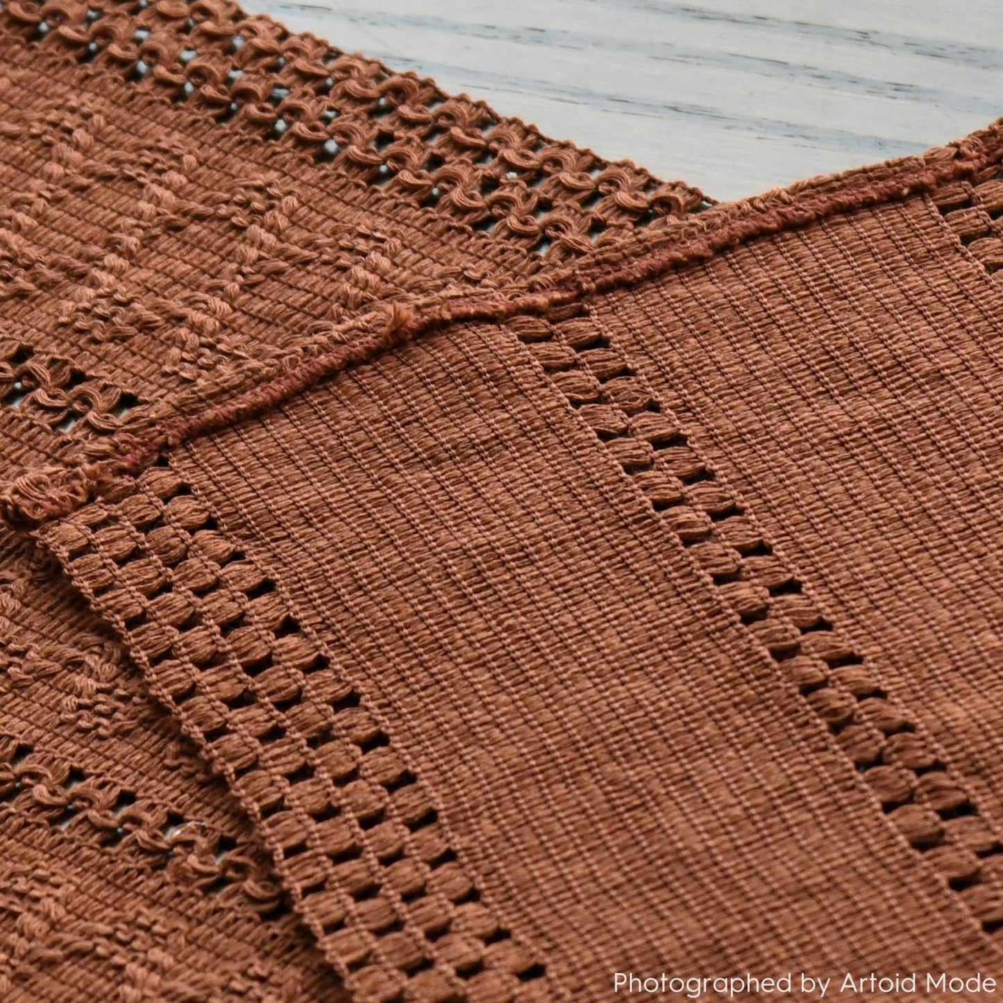 Artoid Mode Caramel Farmhouse Woven Rustic Hollow Table Runner, Seasonal Holiday Hollow Kitchen Dining Table Decoration for Home Party Decor 12x72 Inch