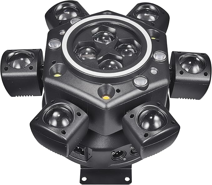 Moving Head Dj Lights for Parties, 180W LED RGBW 6 Arms with Mixed Lighting Effects,DJ Stage Lighting for Party Disco Club Wedding Bar (2)