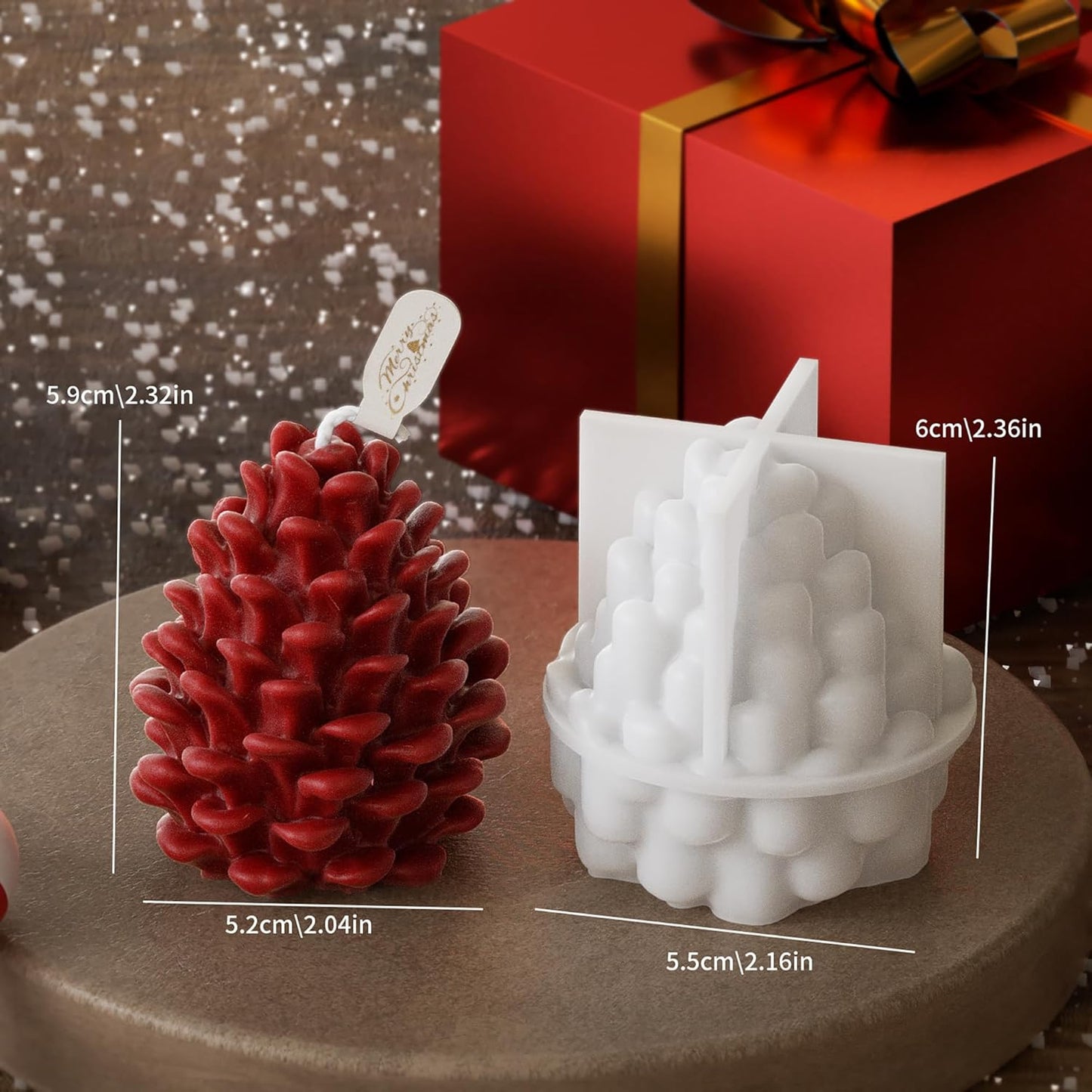 Silicone Pinecone Mold - Silicone Resin Casting Molds for Candle & Resin & Soap Craft Supplies