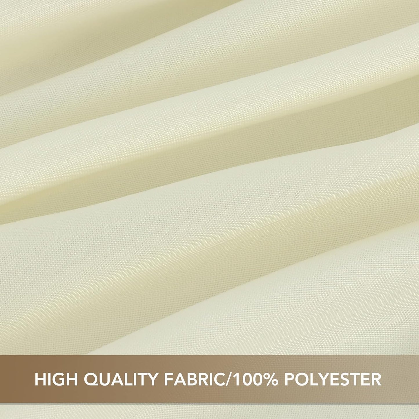 sancua Square Tablecloths 54x54 Inch - Beige Fabric Table Cloth for Square or Round Tables, Washable Polyester Table Cover for Dinner, Holiday Party, Decorative Display Tables