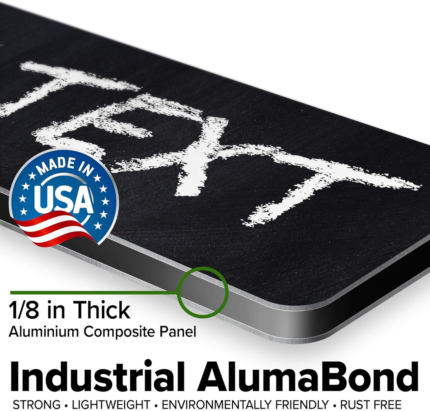 Custom Sign, Custom Street Sign, 11 Font Colors, 13 Font Styles, 4 Hole Options, 22 Sizes, 4x18 Inches, Rust Free DiBound, Fade Resistant, Made in USA by My Sign Center (Chalkboard Black)