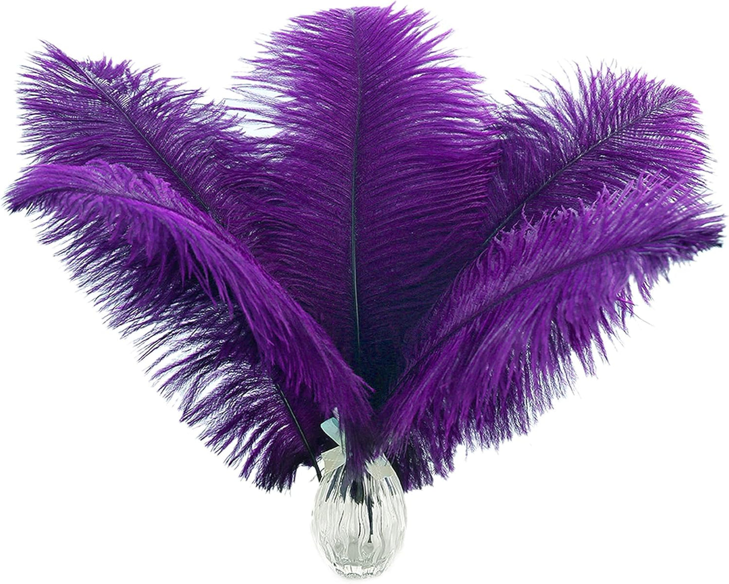 Ballinger Purple Ostrich Feathers Bulk - 24Pcs 10-12inch Feathers for Vase, Party Centerpieces Mardi Gras and Home Decor