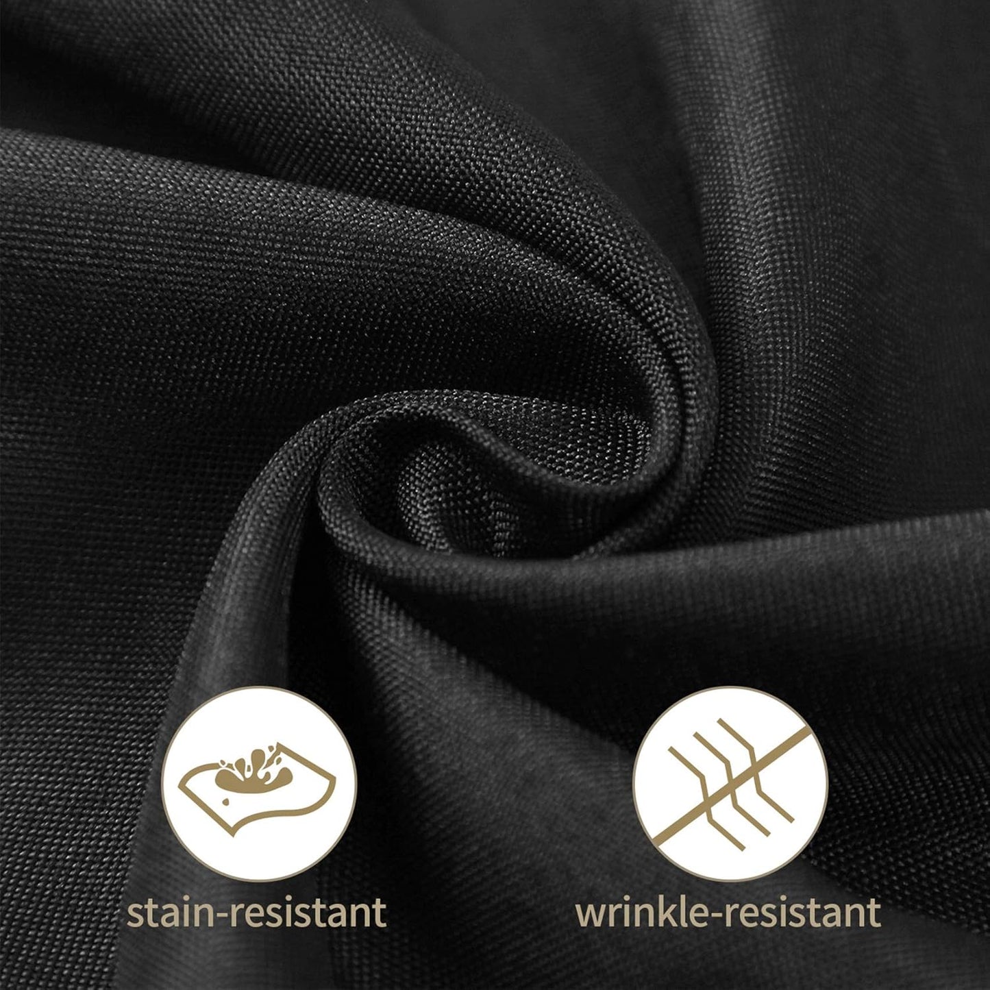 Ascoza 6pack 60x120 Inch Black Rectangular Tablecloth 6 Feet Table Cloth in Polyester Fabric for Wedding/Banquet/Restaurant/Parties
