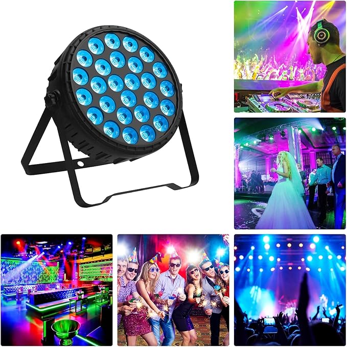 LED Stage Light RGBW 160W Led Par Lights Remote & DMX Controlled Sound Activated Auto Play 8/4 Channel Uplights for Events DJ Wedding Halloween Birthday Party Live Show