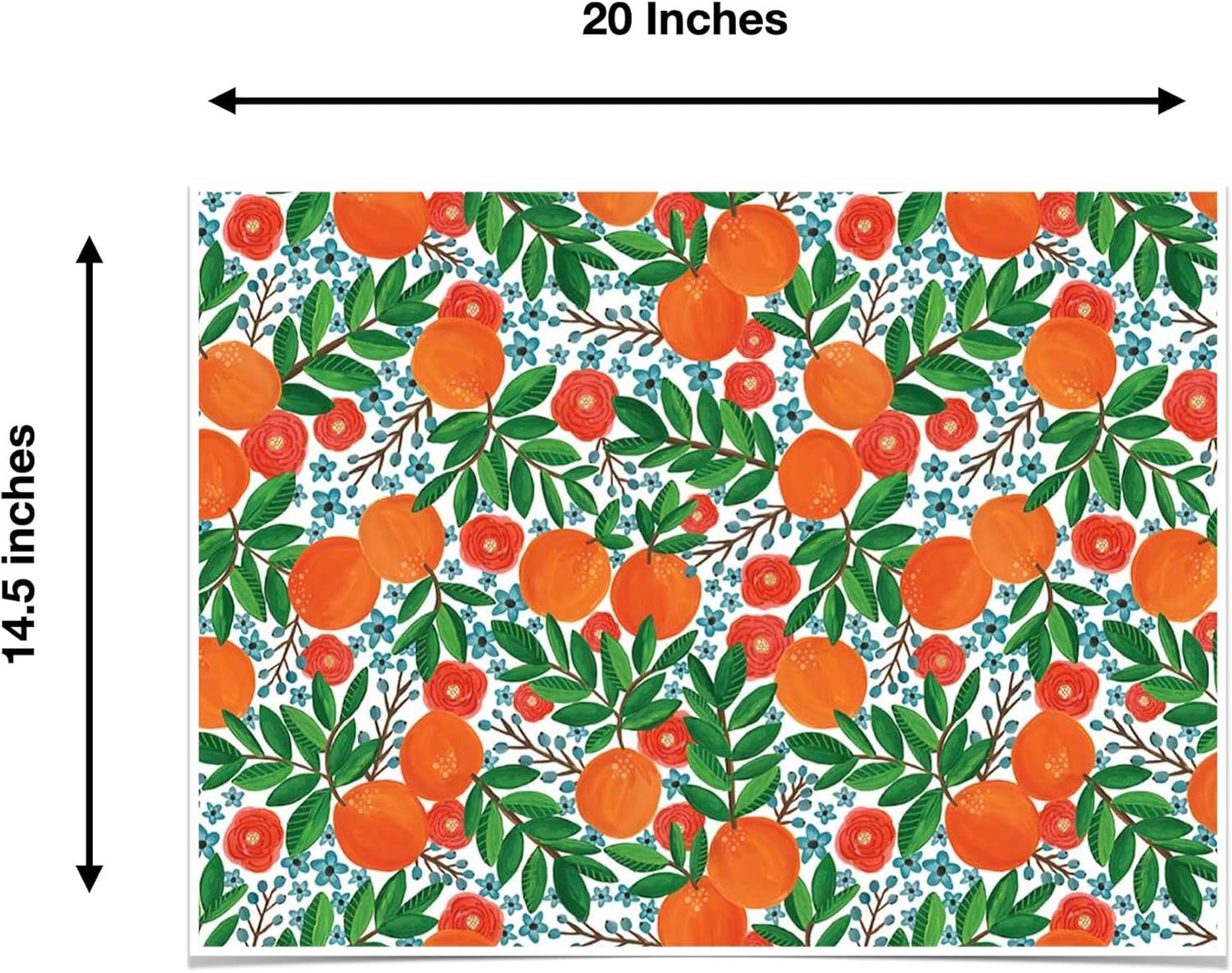 Colors of Rainbow - Orange Grove - 12 Sheets, 20 inch X 29 inch - Italian Print Tissue Paper for Decoupage Gift Basket Gift Bag Party Crafts (Orange Grove)