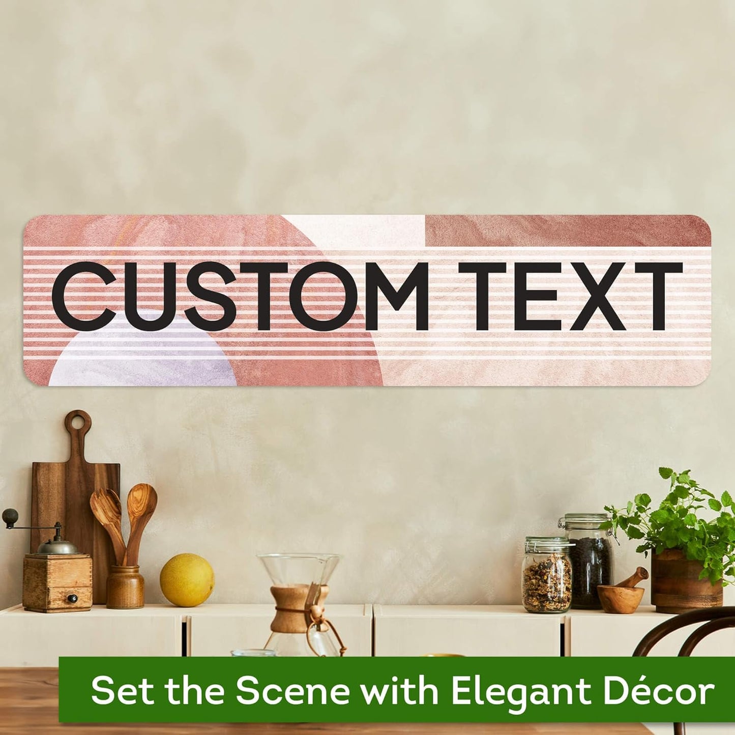 Custom Sign, Custom Street Sign, 11 Font Colors, 13 Font Styles, 4 Hole Options, 22 Sizes, 8x32 Inches, Rust Free DiBound, Fade Resistant, Made in USA by My Sign Center (Mid-Century Modern 1)