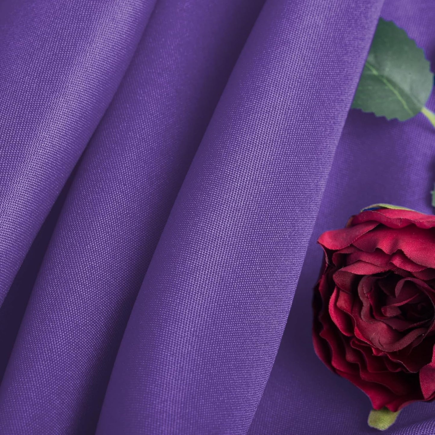 Ascoza 2pack 120 Inch Purple Round Tablecloth in Washable Polyester Fabric for Wedding/Banquet/Restaurant/Parties