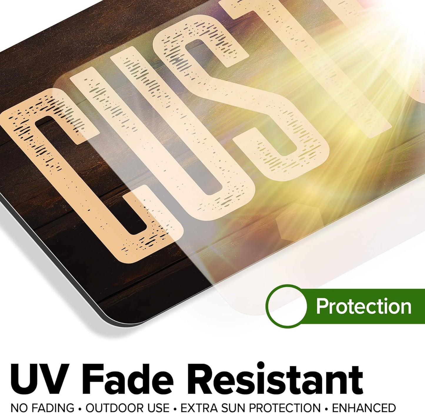 Custom Sign, Custom Street Sign, 11 Font Colors, 13 Font Styles, 4 Hole Options, 22 Sizes, 6x18 Inches, Rust Free DiBound, Fade Resistant, Made in USA by My Sign Center (Vintage Wood)