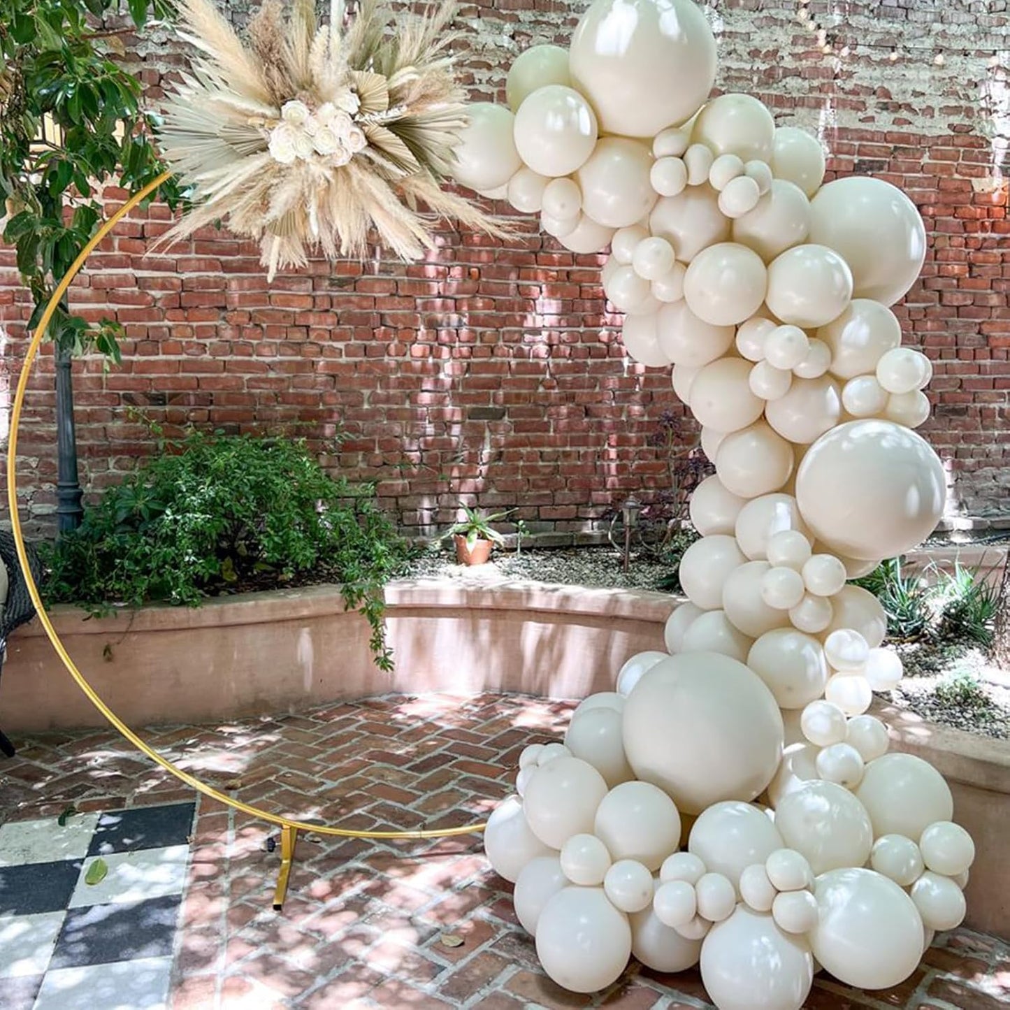90pack White Sand Balloons Different Size 18/12/10/5 Inch Sand White Balloon Garland Arch Kit for Wedding, Bridal, Baby Shower, Birthday, Graduation, Anniversary, Bachelorette Decorations