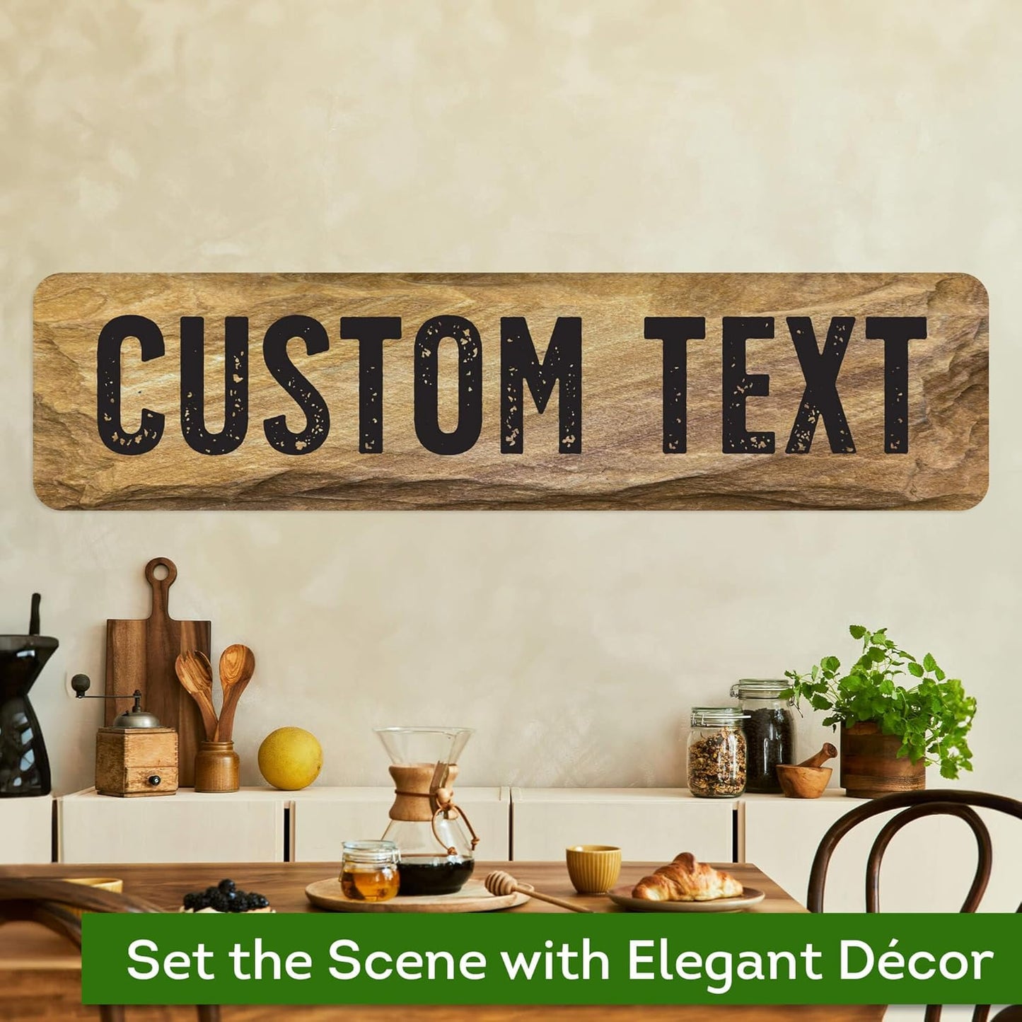 Custom Sign, Custom Street Sign, 11 Font Colors, 13 Font Styles, 4 Hole Options, 22 Sizes, 12x48 Inches, Rust Free DiBound, Fade Resistant, Made in USA by My Sign Center (Stone)