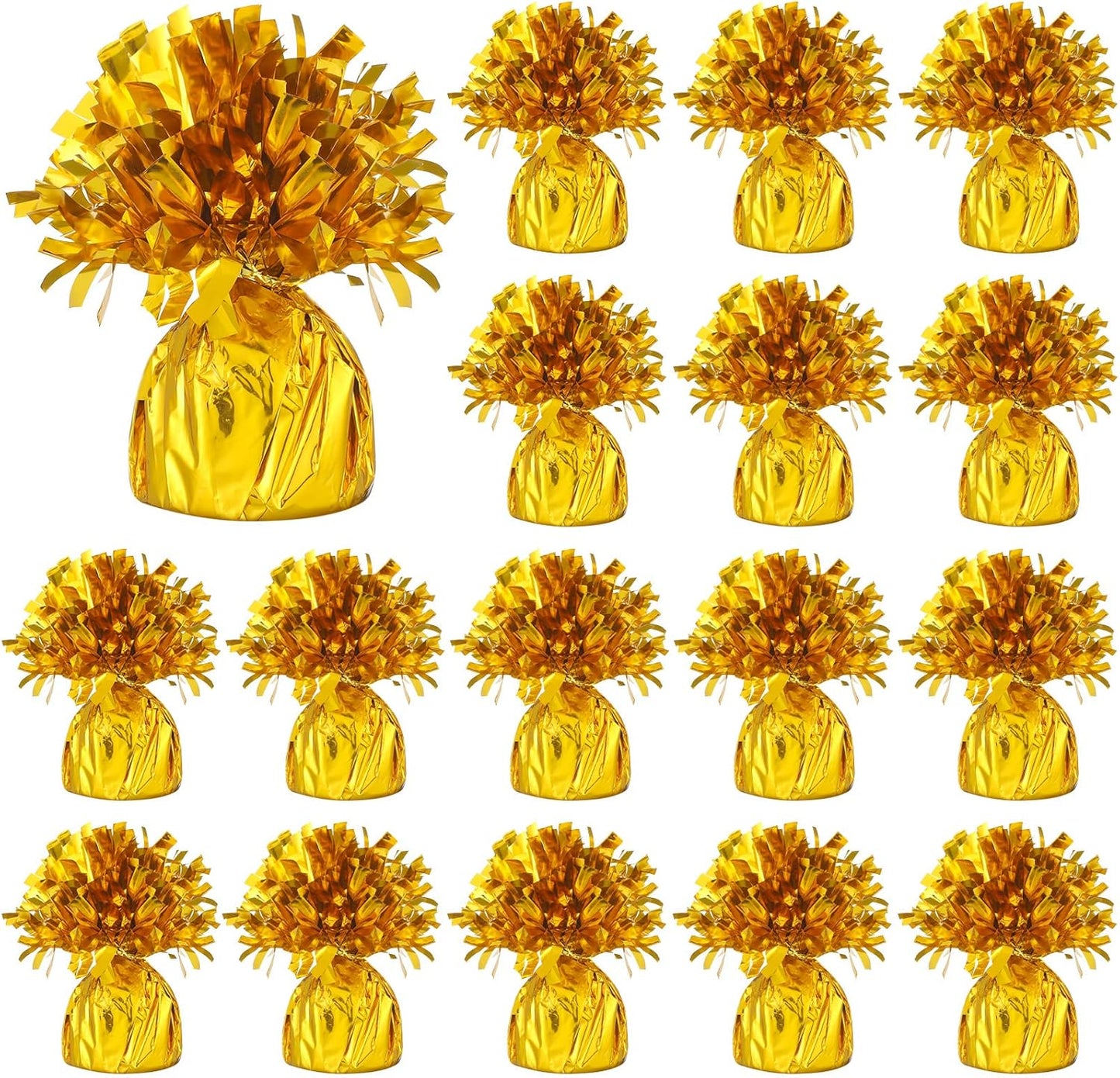 36 Pcs Metallic Balloon Weights Set Heavy Solid Metallic Anchor Balloon Holder Weights for Balloons Table Centerpiece DIY Decor for Birthday Party Favors Wedding 2.5 x 5 Inch(Gold)