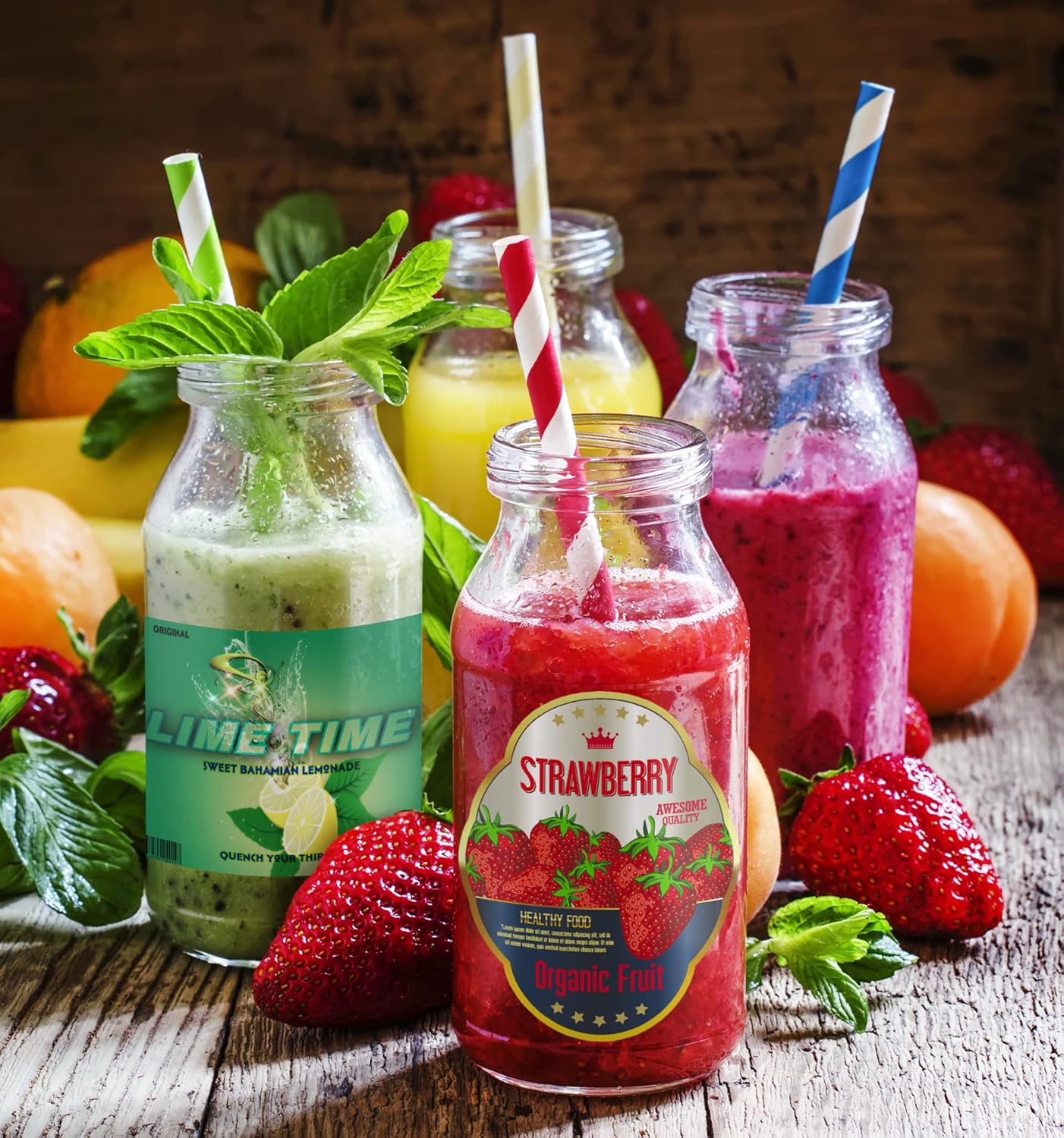 100 Round Custom Personalized Stickers Labels Vinyl Waterproof, Made USA, Logo Any Text or Image (5x5 Inches)