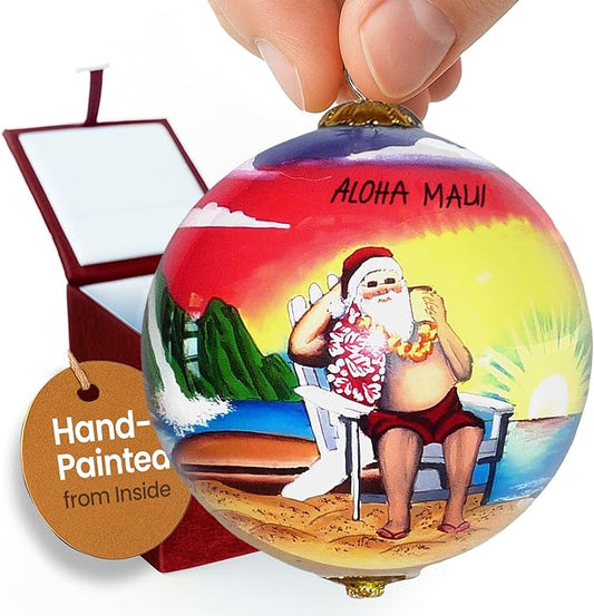 Collectible Maui Santa Christmas Ornament MK/M