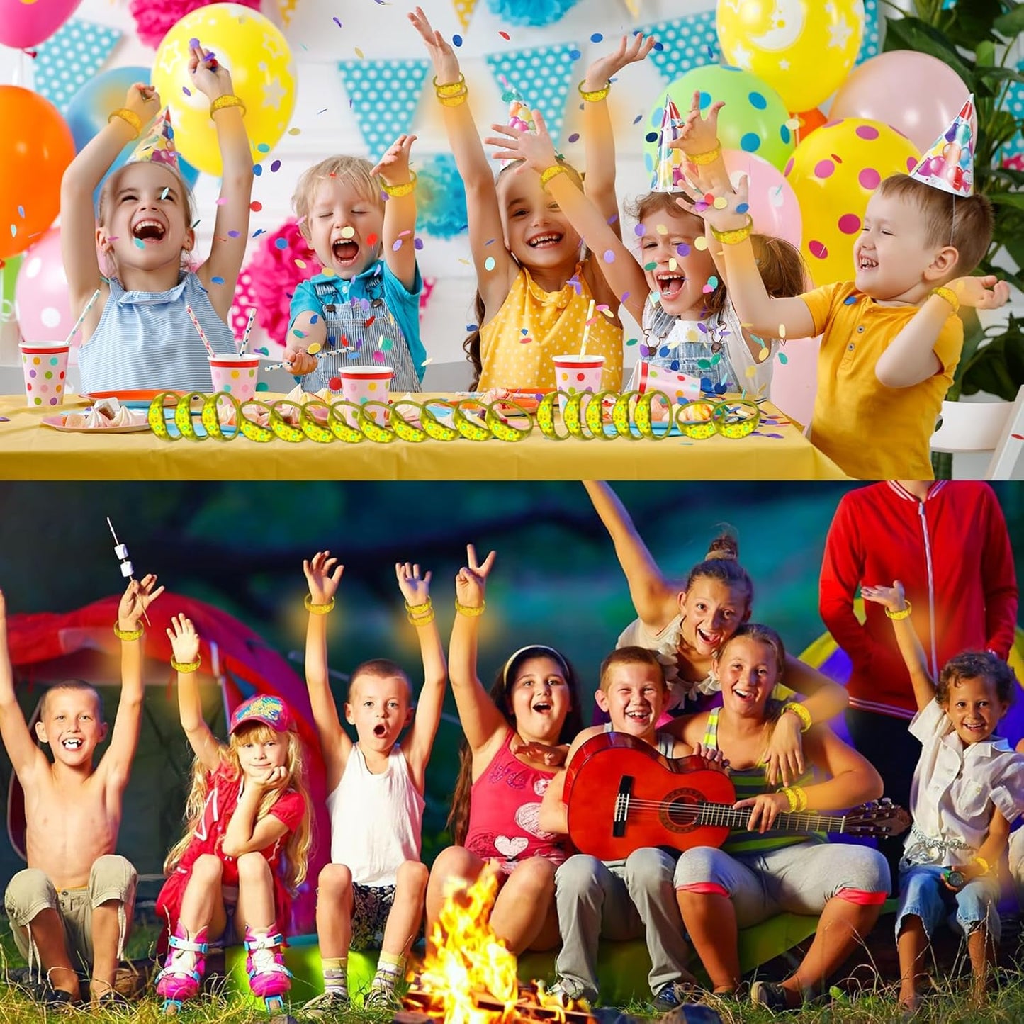 100 Pcs LED Bracelets Sound Activated with Flashing LED Strobe Music Control Light Up Bracelets for Rave, Game Prizes, Birthday Party Favor,Valentine's Day gift