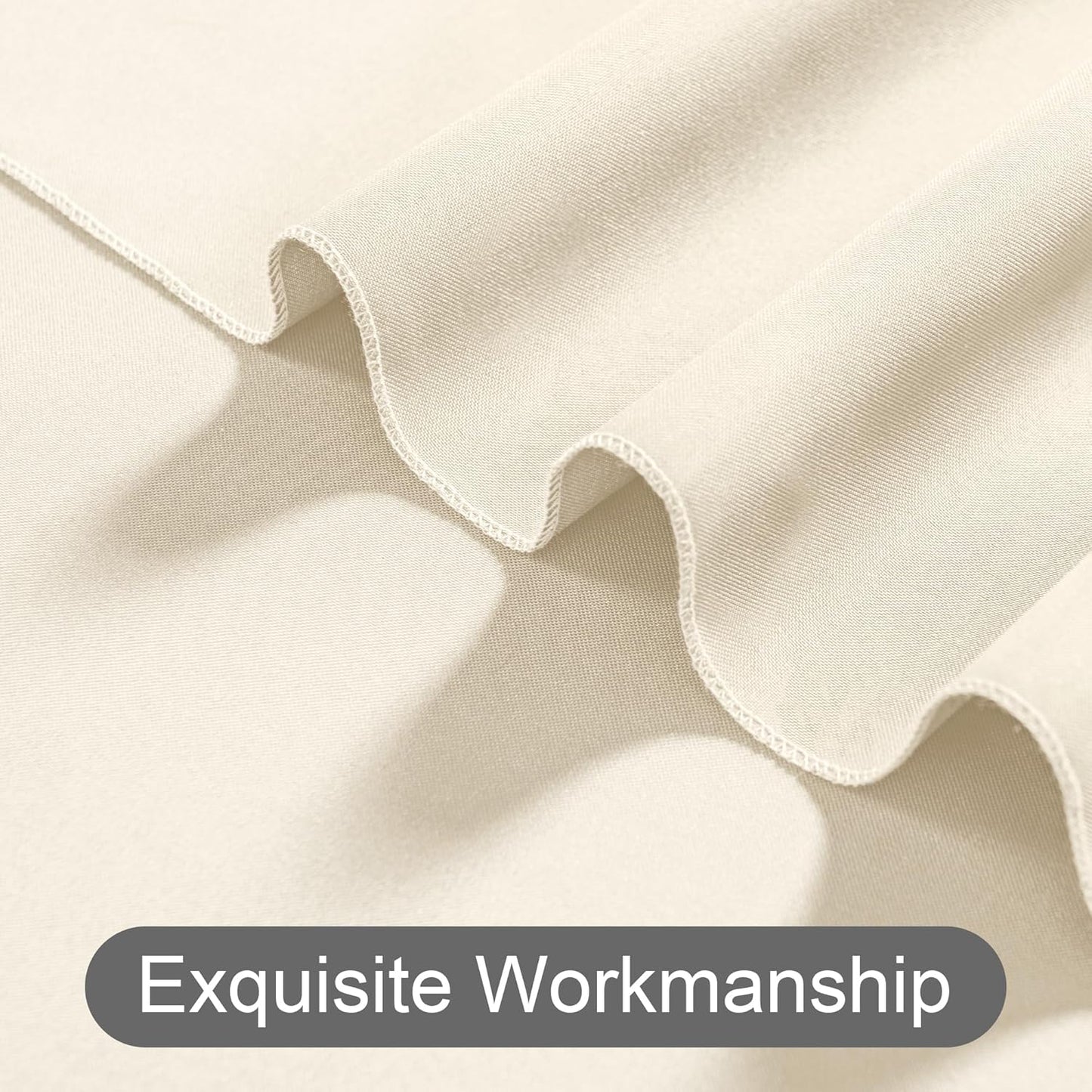 DWCN 10x10 FT Backdrop Curtains for Parties, Photography Backdrop Drapes with Rod Pockets for Wedding Decorations Stage Birthday Family Gatherings, 2 Panels 5ft x 10ft, Champagne