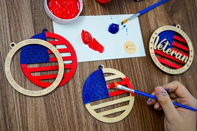 Veteran Ornament - American Flag | Military Pride – Forever Grateful Card – Christmas Ornament 2025 – USA Patriotic Decor - Xmas Tree Funny Decoration - Family Christmas Ornaments 2025