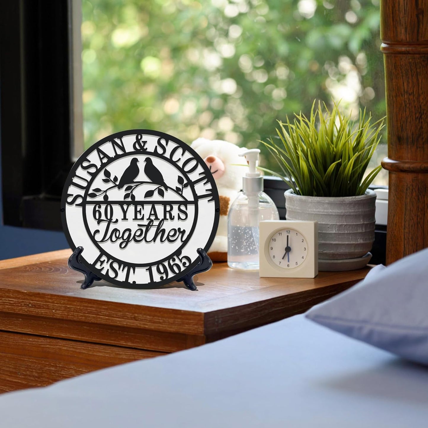 Personalized Christmas Gifts 2025 Best Housewarming Gifts Custom 50th or Any Year Wedding Anniversary Metal Sign Wedding Gifts Personalized Metal Name Signs Monogram Wall Decor