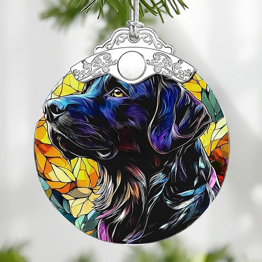 Loyal Border Collie Stained Glass Ornament, Christmas Ornaments – Christmas Tree Decorations, Holiday Decor, Stocking Stuffer, Gift Idea, Gifts for Dog Lover, Dog Owner, and Pet Lover