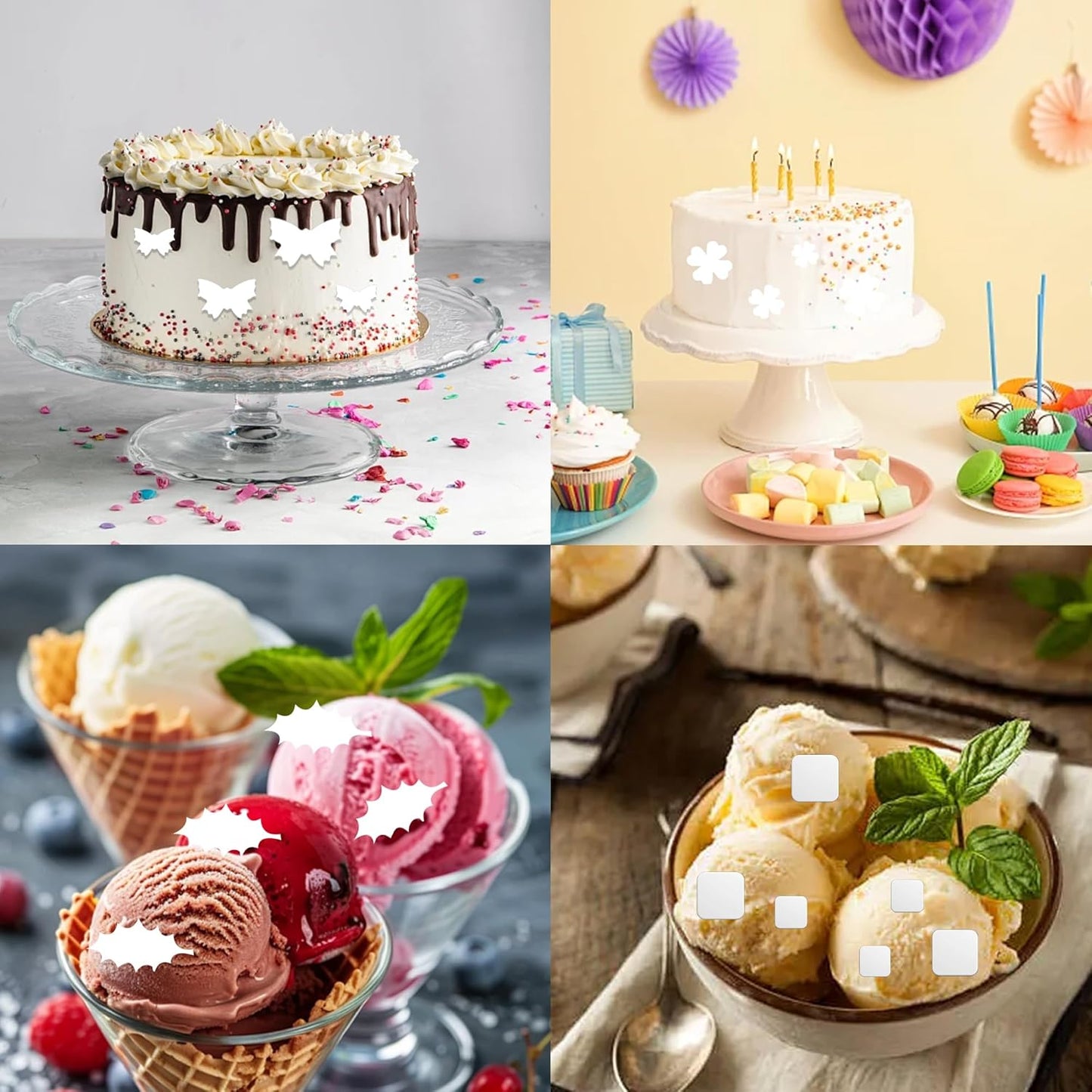 pson 3Pcs Plunger Cookie Cutter Set, Mini Plastic Biscuit Molds for Cake Decorating, Baking, Fondant, and DIY Crafts(Leaf)