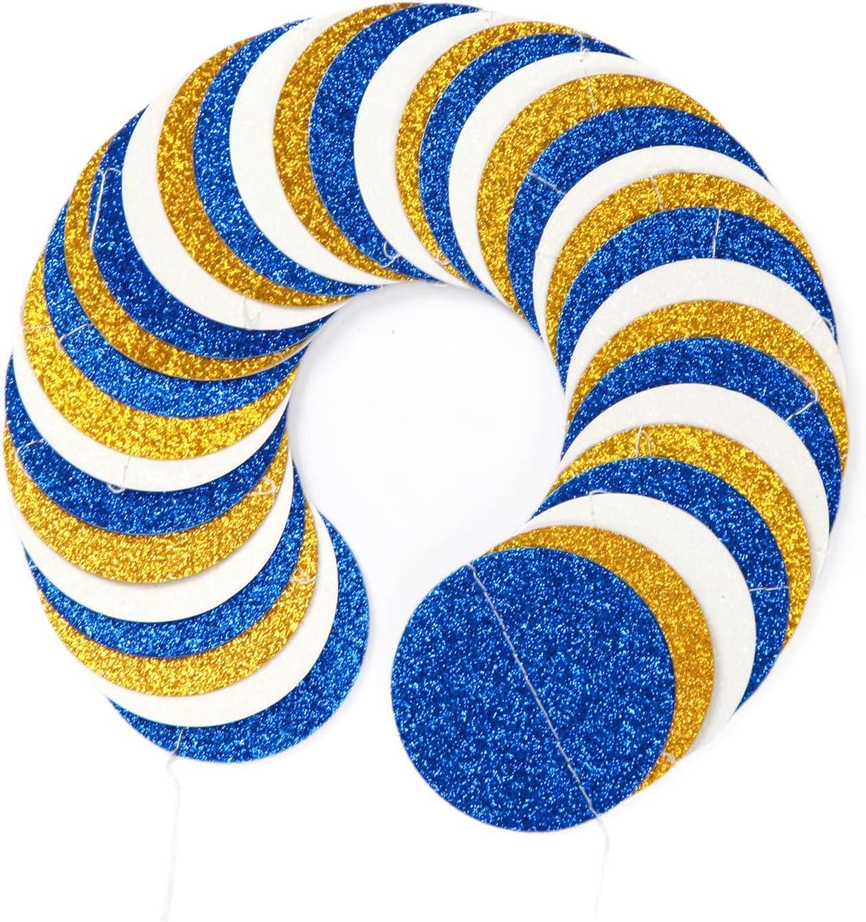 Navy-Blue White-Gold Birthday Party-Decorations Streamers - 52FT Graduation Hanging Paper Garland Banner,Baby Bridal Shower Wedding Engagement Bachelorette Supplies Backdrop Decor Hugtmr