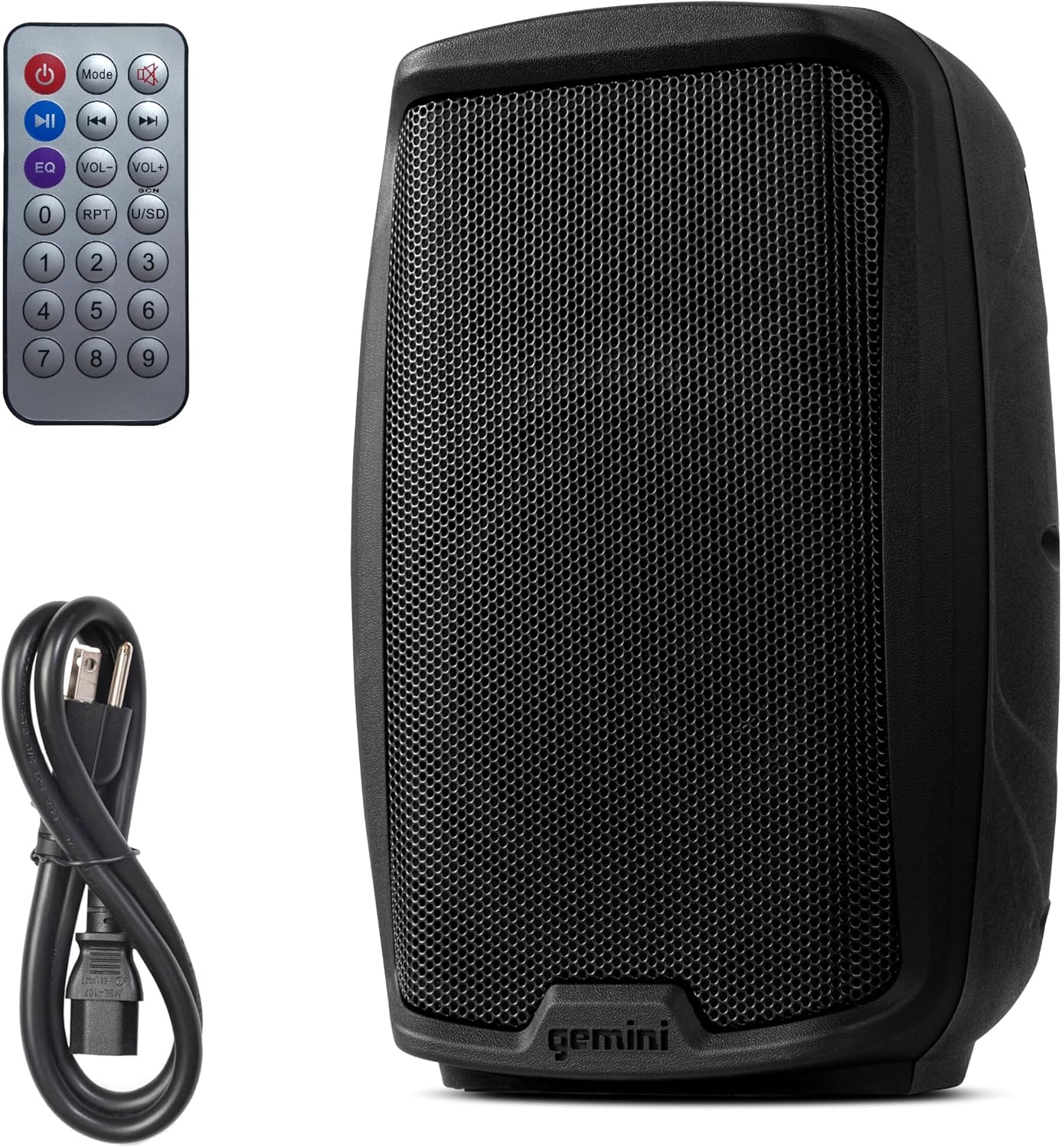 Gemini 10” 1000W Bluetooth PA Speaker with TWS Link, USB/SD/FM, XLR/RCA/AUX Inputs, Mic & Guitar Channels, Portable Powered Sound System for DJs, Parties & Small Venues (AS-2110BT)
