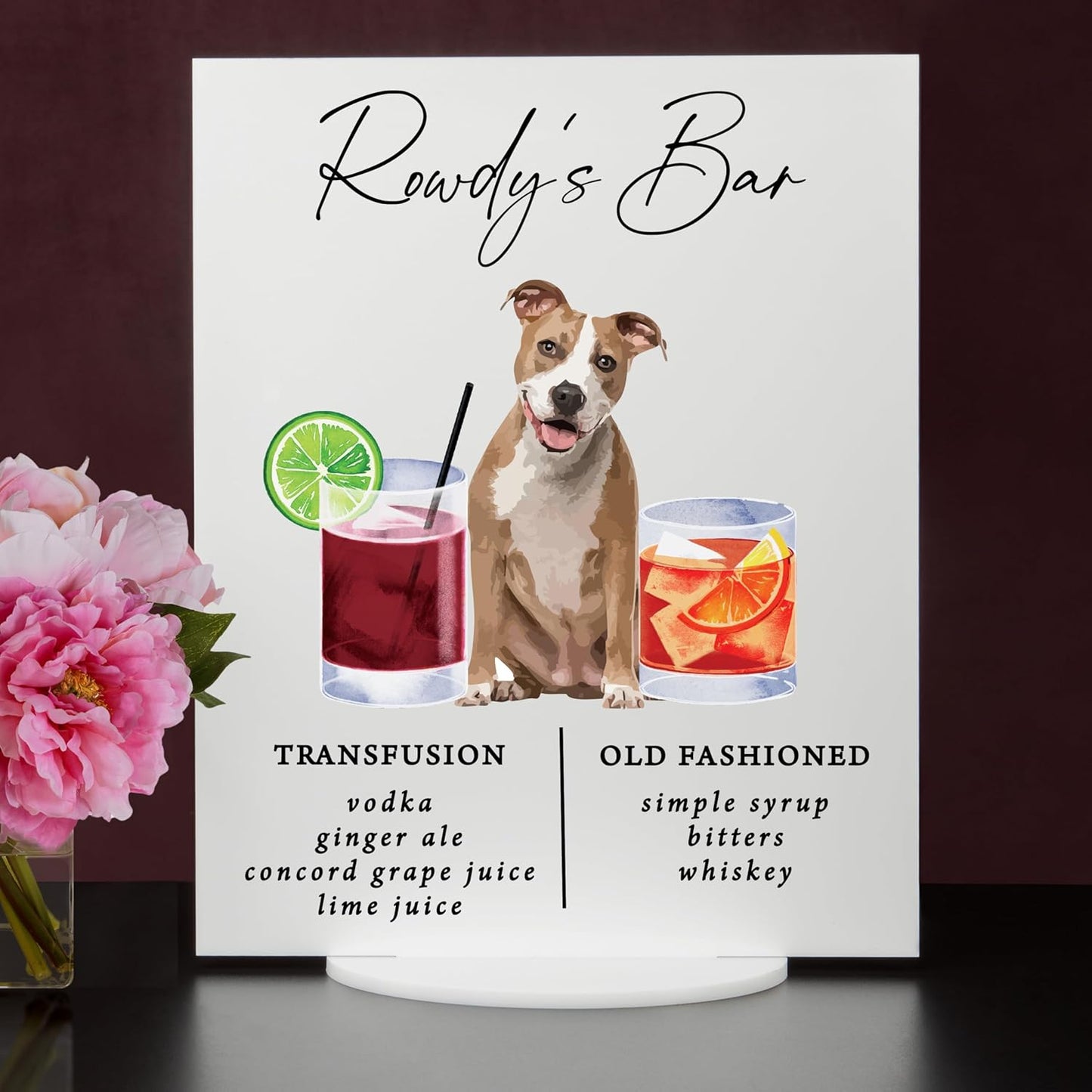 Pet Signature Drink Wedding Signs