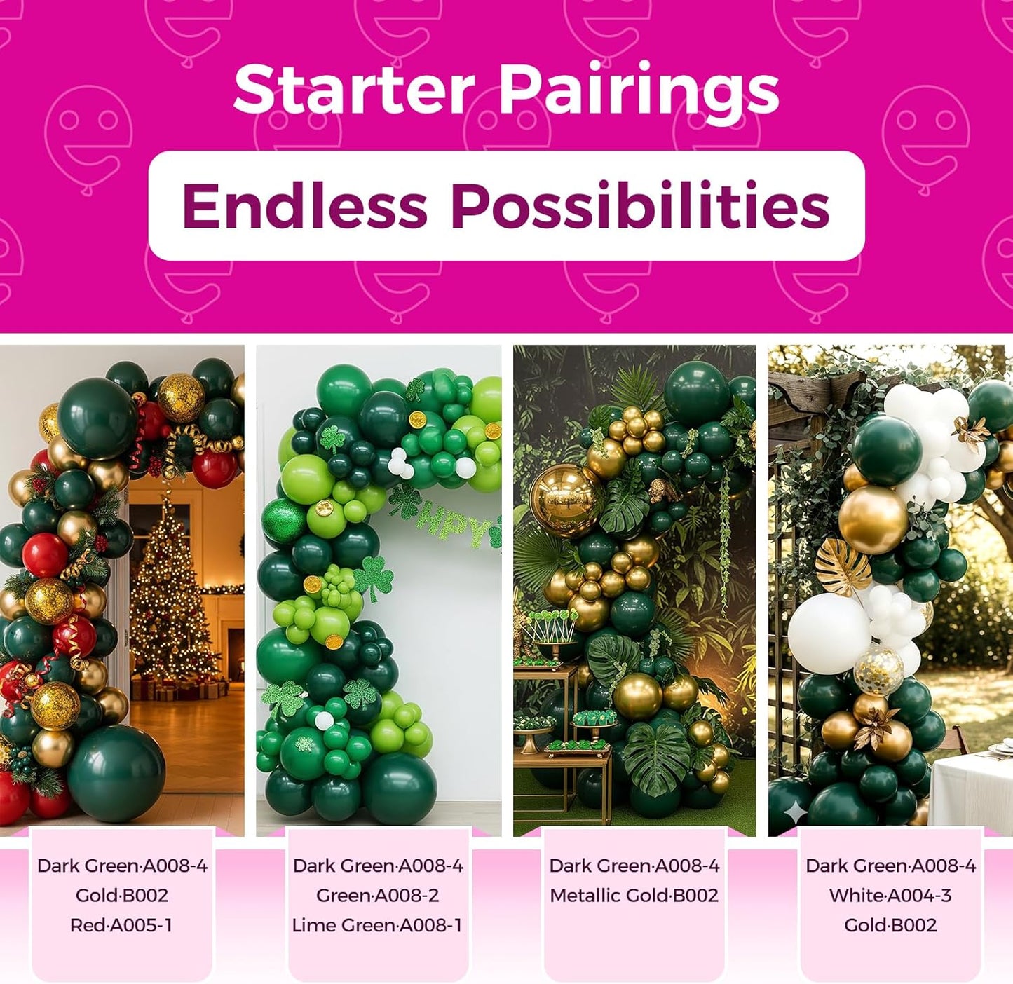 Bezente Green Balloons 18 Inch - 30 Pack Large Thick Dark Green Balloons Big Round Latex Balloons for Birthday Bridal Shower Wedding Party Decorations