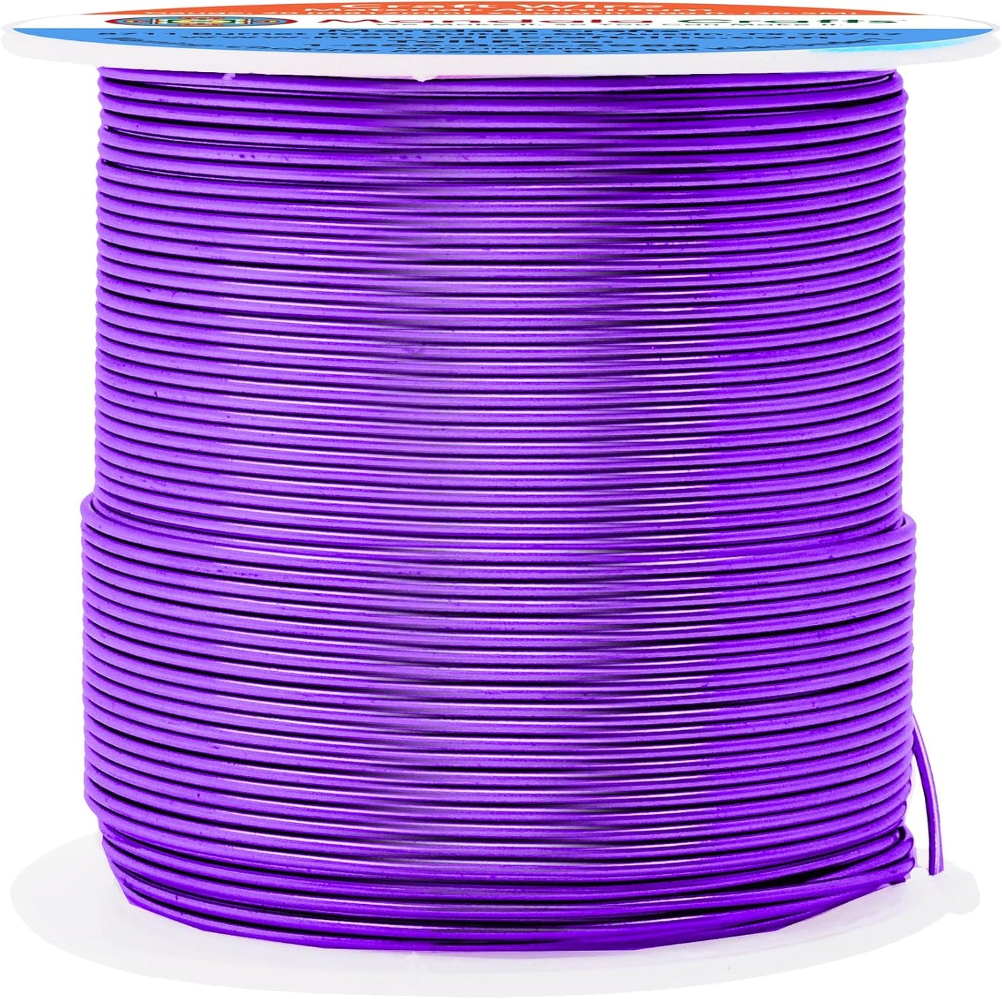Mandala Crafts 20 Gauge Anodized Aluminum Craft Wire for Jewelry Making - 100 FT Colored Flexible Purple Wire - Bendable for Bonsai Armature Crafting Sculpting