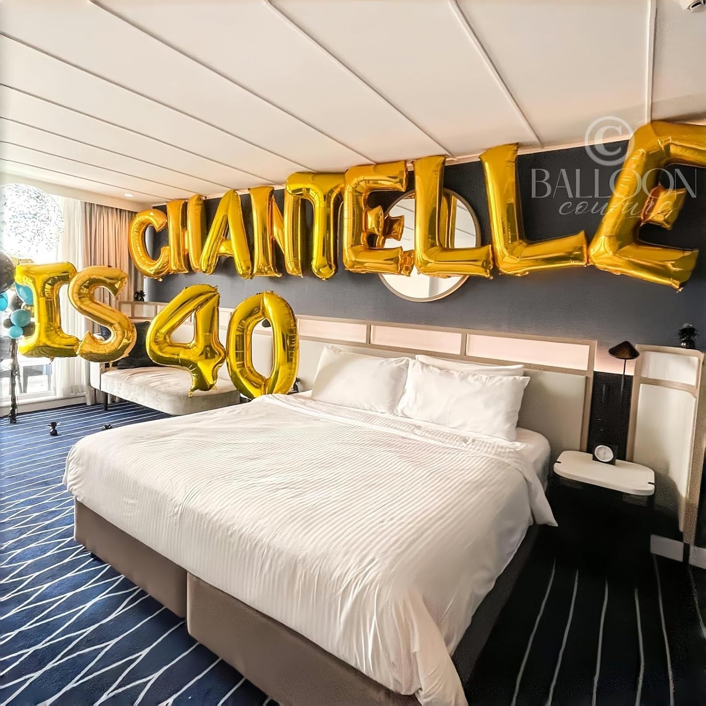 Custom Letters Balloon Gold, Large Helium Alphabet Name Balloon L Decor, 40 Inch Self Inflating Mylar Letter Foil Word Customize Balloons for Girls Women Birthday Anniversary Party Decoration Supplies