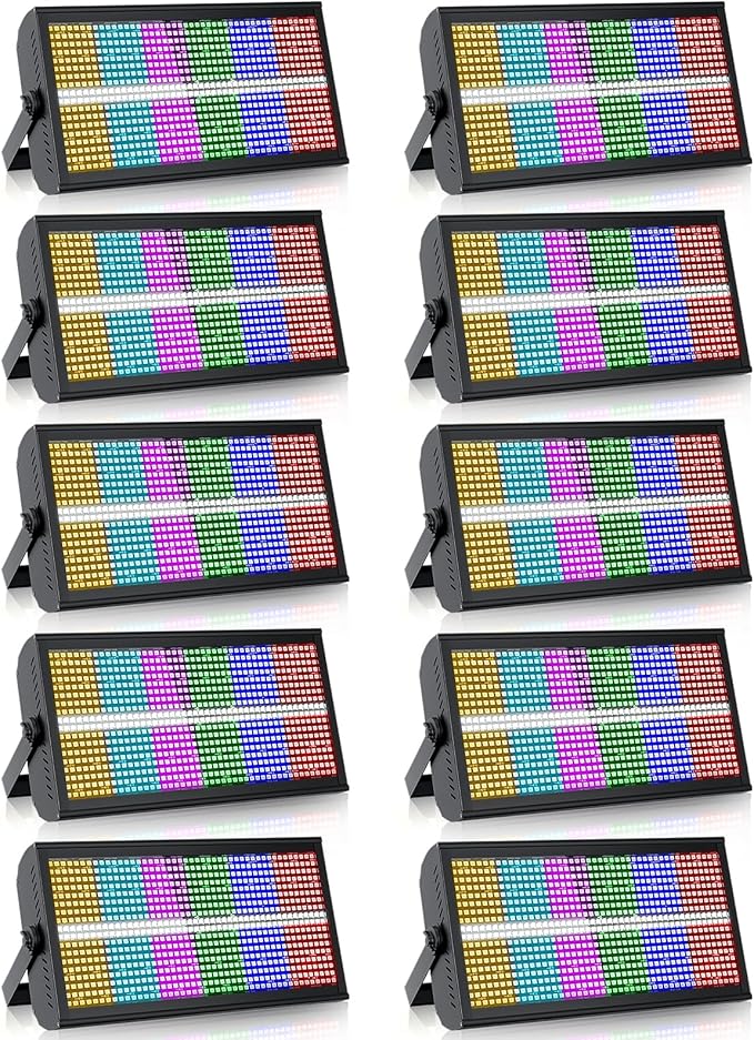 Led Wall Washer Light,200W Stage Lighting Bar Dj Light Bar Party Lights DJ Disco Lights Professional DMX Control Auto Play Sound Activated Strobe Lighting for Parties Church Wedding Club-10PC