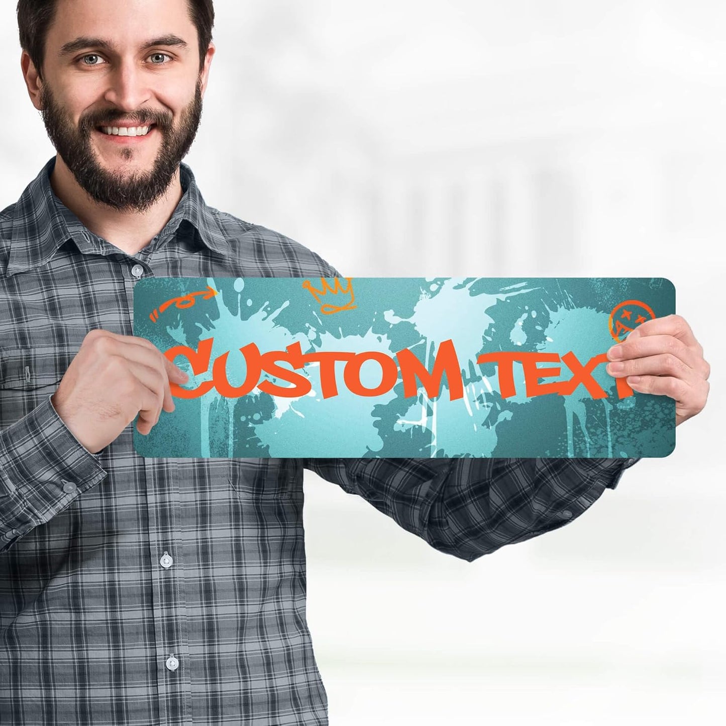 Custom Sign, Custom Street Sign, 11 Font Colors, 13 Font Styles, 4 Hole Options, 22 Sizes, 6x18 Inches, Rust Free DiBound, Fade Resistant, Made in USA by My Sign Center (Graffiti)