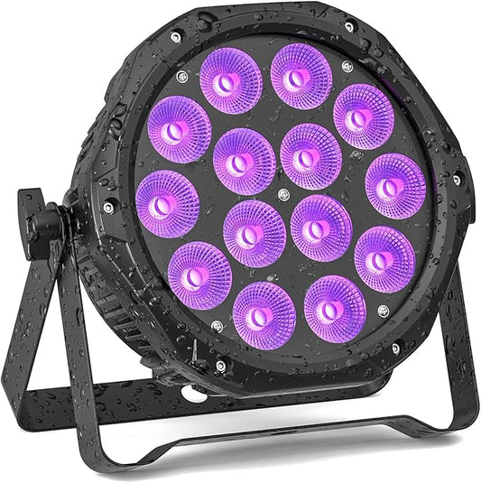 Outdoor Stage Lights Waterproof DMX DJ Par Can Light 14x15W LED RGBW Strobe Wash Uplighting for Outdoor Party, Theater, Event, Halloween, Church, Wedding, Stage, Studio