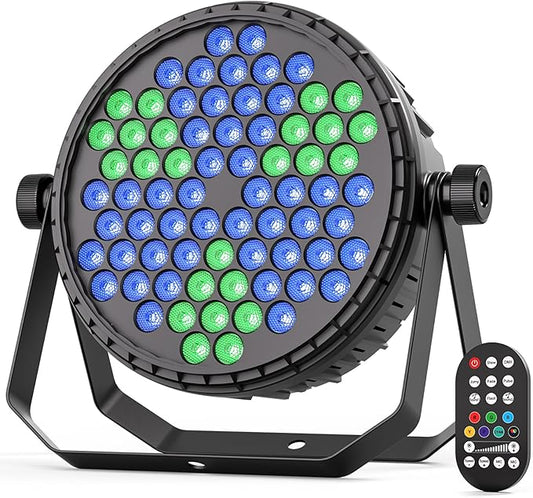 Stage Lights, 72X5W LEDs RGB LED Par Cans, Par Lights with Remote, DMX512, Sound Activated Control Modes, LED Uplights Party, Wedding, DJ, Event