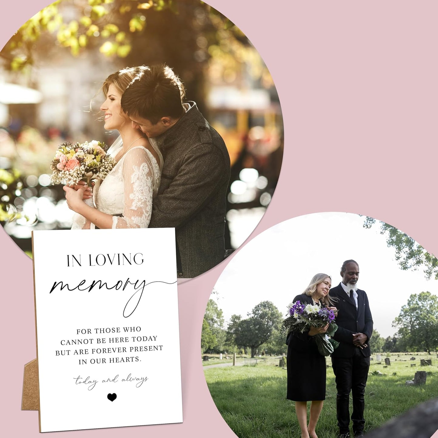 Wedding Memorial Sign, 8x11 White Minimalist Style Memorial Table Sign for Wedding, In Loving Memory Sign,Wedding Decorations, Wedding Table Decor, Memorial Gifts For Loss of Loved One -7