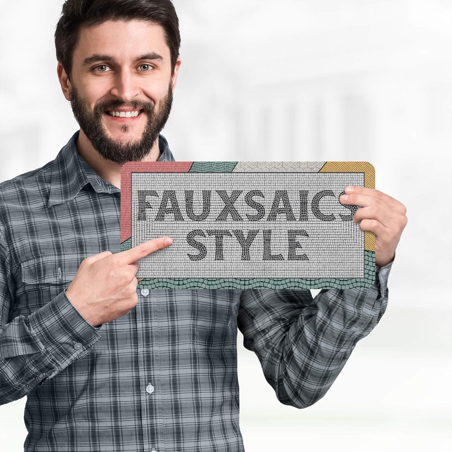 Custom Sign, Custom Street Sign, 11 Font Colors, 13 Font Styles, 4 Hole Options, 22 Sizes, 6x12 Inches, Rust Free DiBound, Fade Resistant, Made in USA by My Sign Center (Fauxsaic 2)