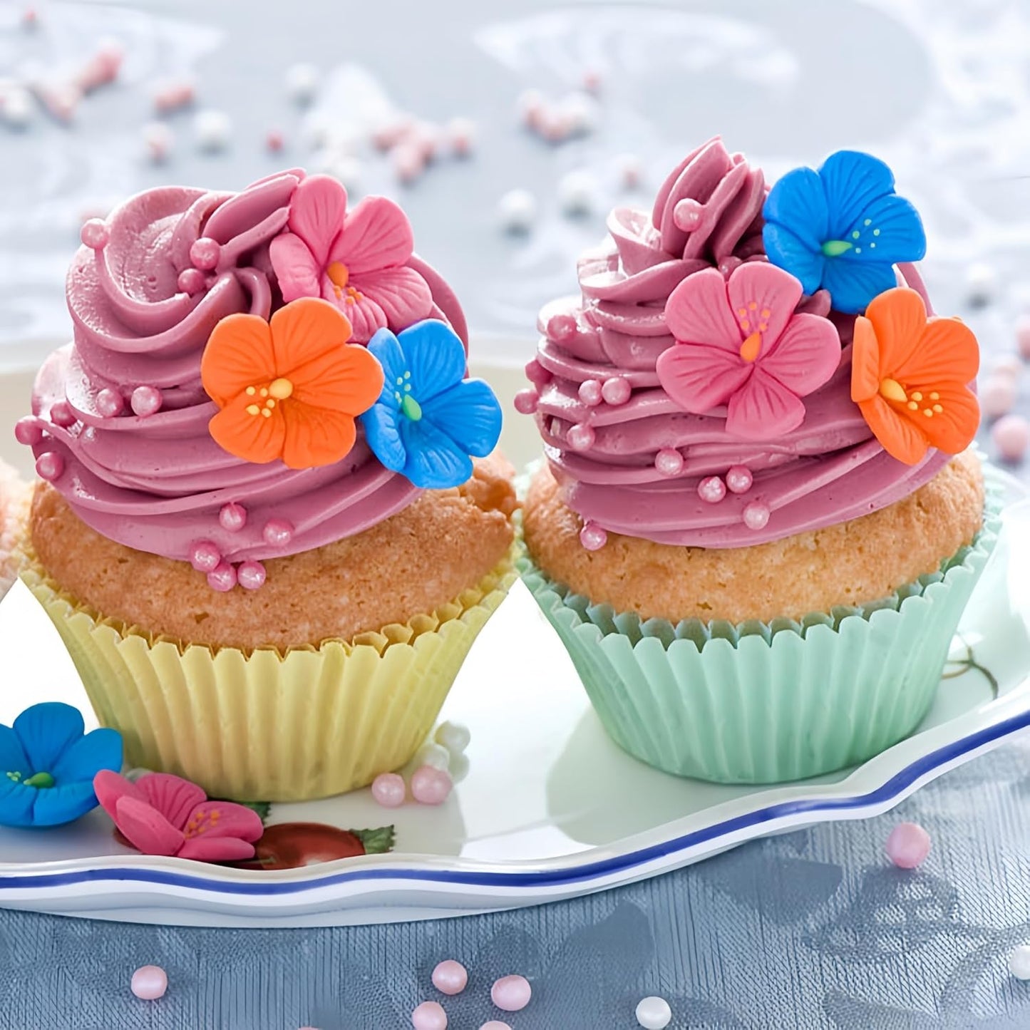 Edible Pink Pearl Sugar Sprinkles Candy 2mm Mini Pearls Cake Decorations Cupcake Toppers Cookie Decorating Perfect for Wedding Party Valentine Halloween Christmas Supplies 3OZ