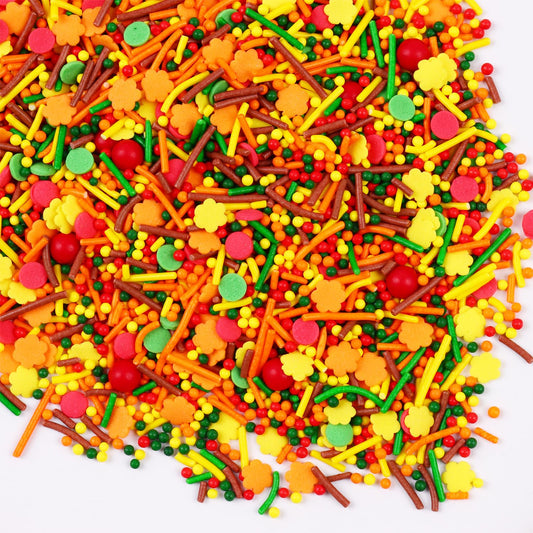 Thanksgiving Autumn Fall sprinkles for cake decorating 7 ounces, Cake Confetti Sprinkles, Cookie Cupcake Toppers Ice Cream Donut Jimmies Quins Decorations