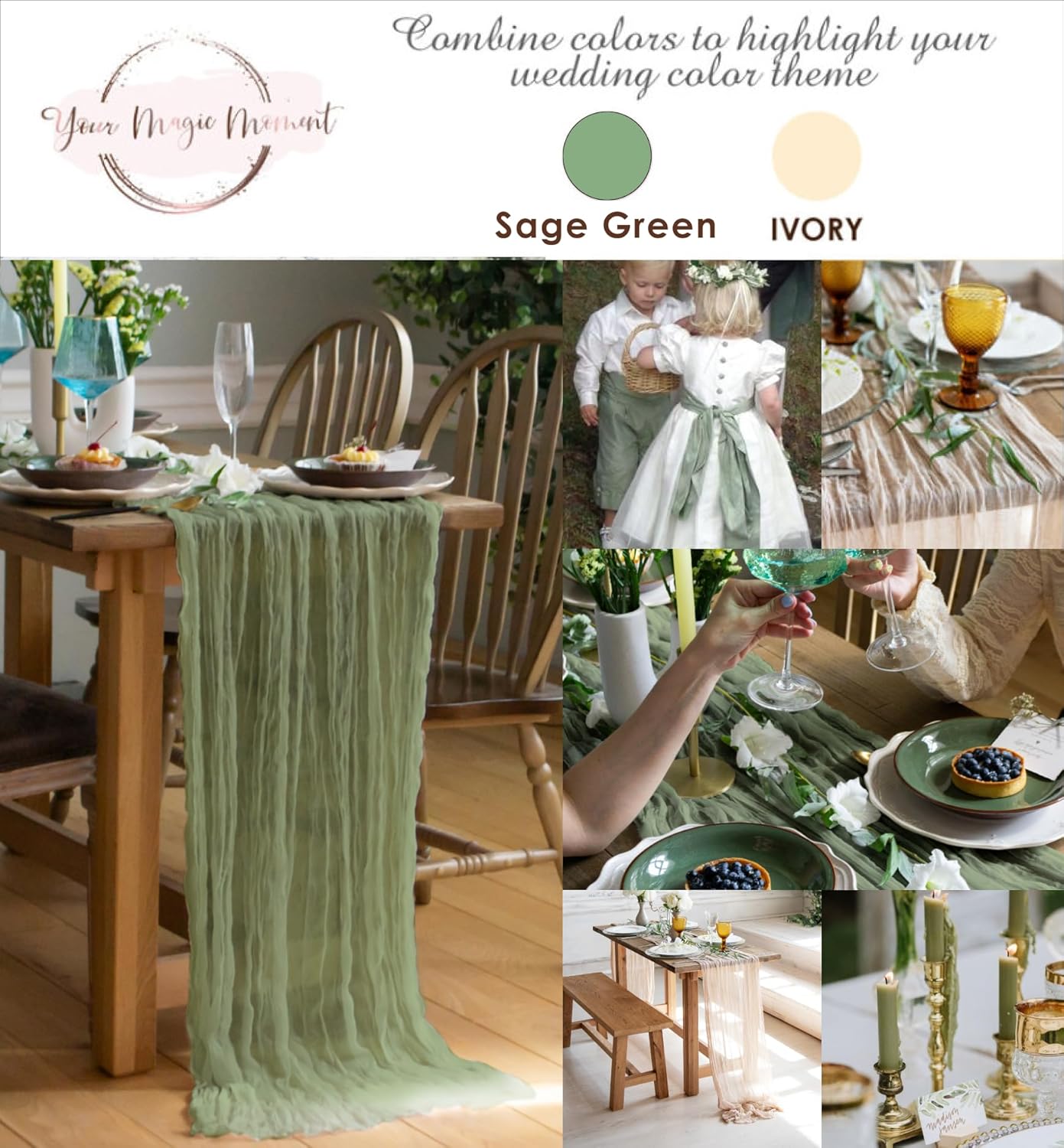 Gauze Table Runner Bulk sage Green Set of 2 Items, 12 ft Cheesecloth Runner for Table Rustic Table Runner 142 in for Boho Wedding Table Linen Cheesecloth Runner sage Green Party Décor