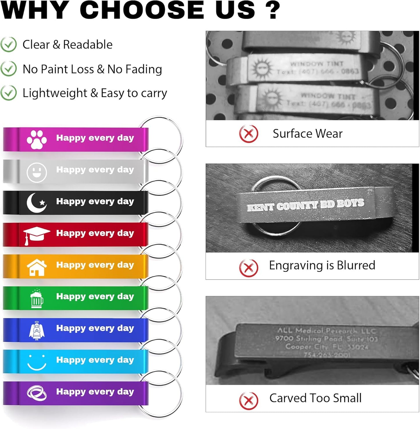 Personalized Bottle Opener Keychains, Bulk Custom Engraved Text Logo Keychain Can Opener, Customizable Aluminum Beer Bottle Openers for Wedding Favors, Brewery, Bar, Anniversaries, Party Gift