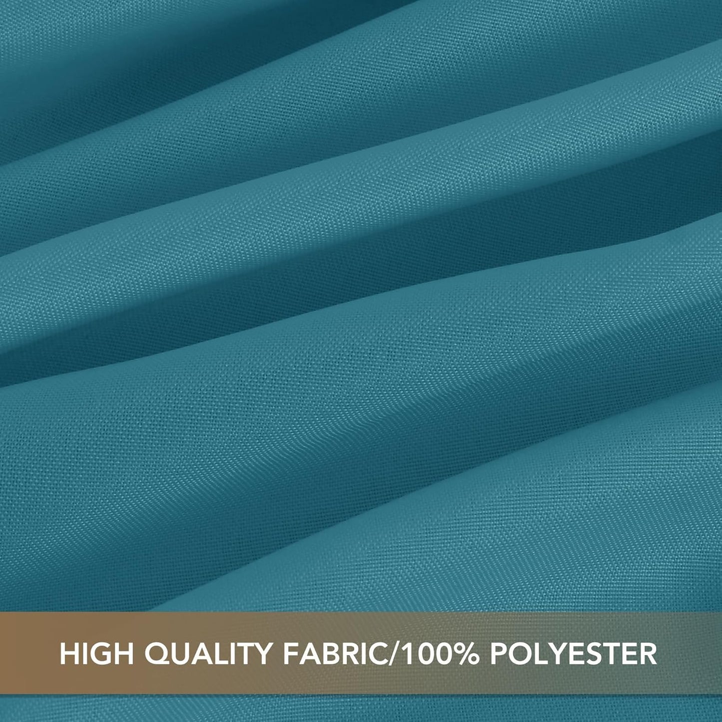 sancua Square Tablecloths 70x70 Inch, 2 Pack - Teal Fabric Table Cloth for Square or Round Tables, Washable Polyester Table Cover for Outdoor Party, Birthday, Decorative Display Tables