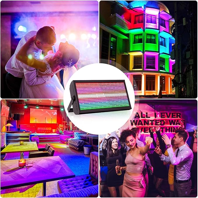 Led Wall Washer Light,200W Stage Lighting Bar Dj Light Bar Party Lights DJ Disco Lights Professional DMX Control Auto Play Sound Activated Strobe Lighting for Parties Church Wedding Club-8PC