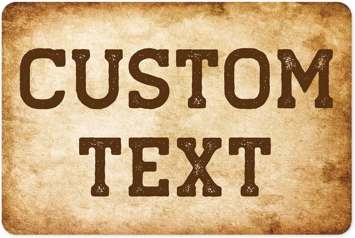 Custom Sign, Custom Street Sign, 11 Font Colors, 13 Font Styles, 4 Hole Options, 22 Sizes, 12x18 Inches, Rust Free DiBound, Fade Resistant, Made in USA by My Sign Center (Vintage)