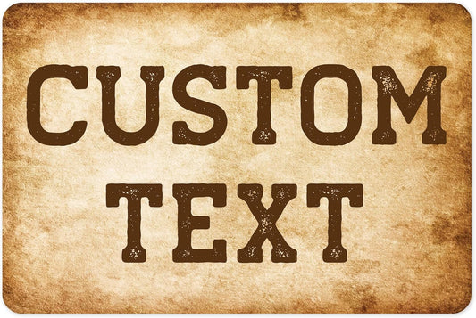 Custom Sign, Custom Street Sign, 11 Font Colors, 13 Font Styles, 4 Hole Options, 22 Sizes, 12x18 Inches, Rust Free DiBound, Fade Resistant, Made in USA by My Sign Center (Vintage)