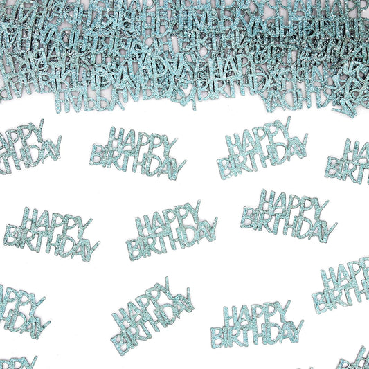 Blue Happy Birthday Confetti Birthday Table Decorations Baby Blue Glitter Table Scatters for Kids Boy Birthday Party Supplies 100PC