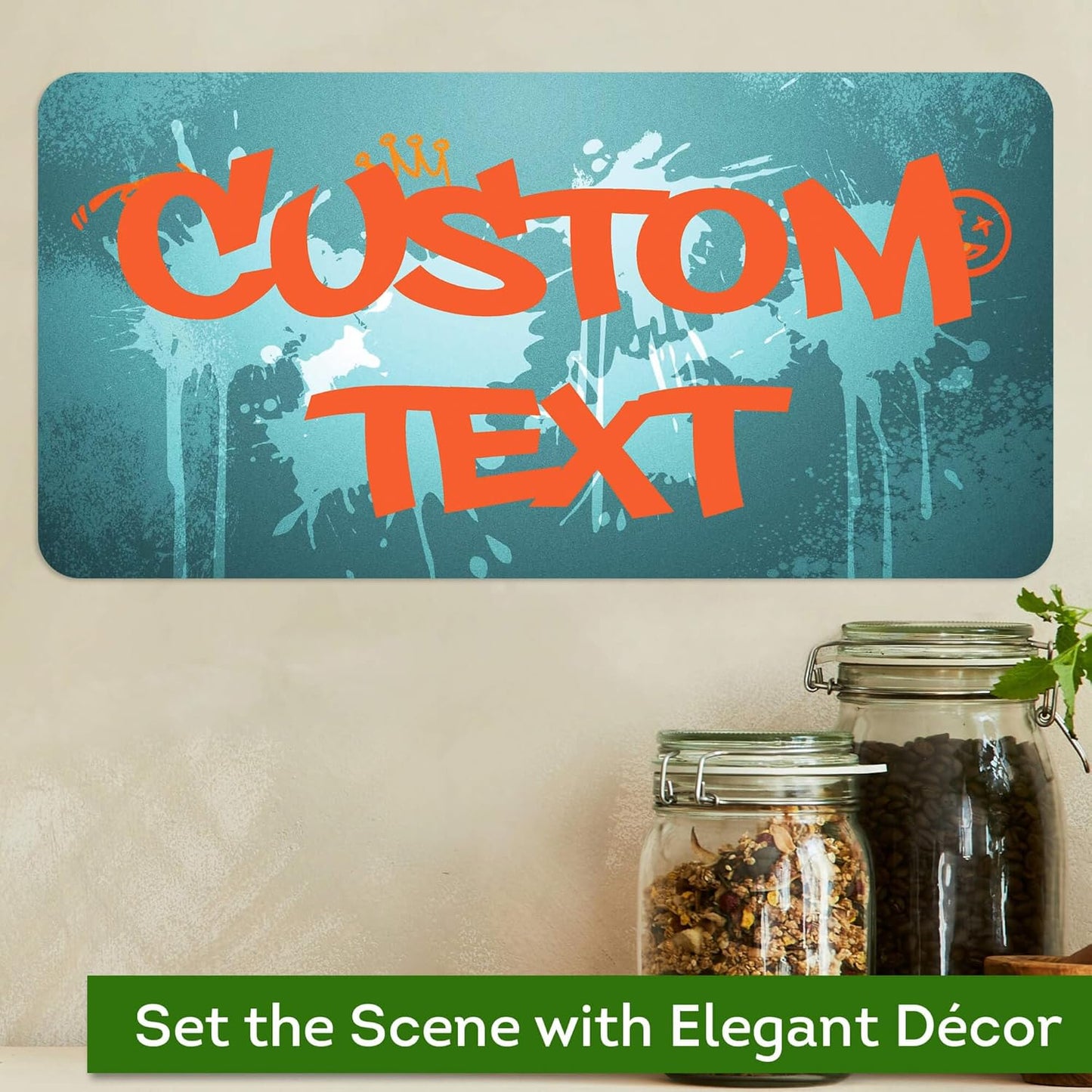 Custom Sign, Custom Street Sign, 11 Font Colors, 13 Font Styles, 4 Hole Options, 22 Sizes, 6x12 Inches, Rust Free DiBound, Fade Resistant, Made in USA by My Sign Center (Graffiti)