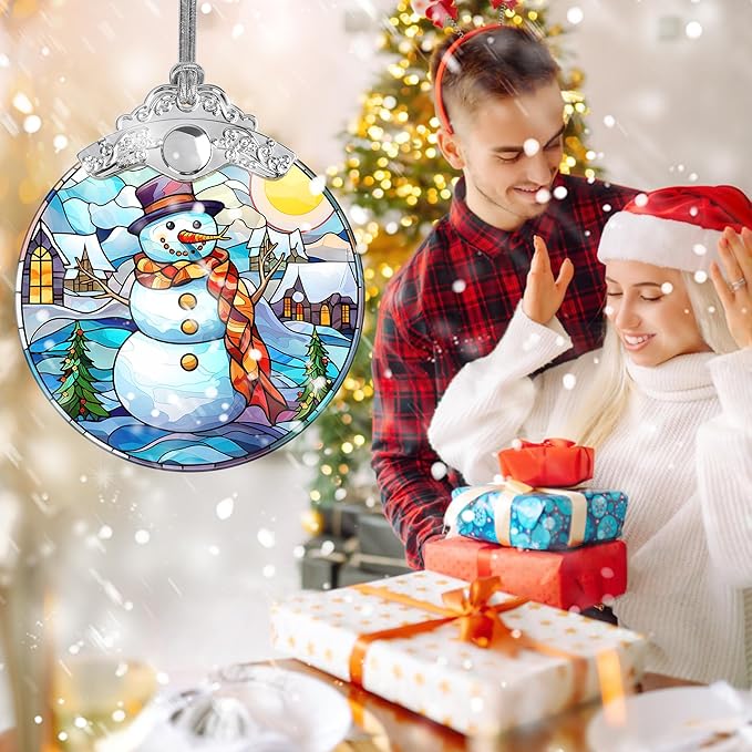 Snowman Christmas Ornaments - Snowman Decorations for Tree, Merry Christmas Gifts
